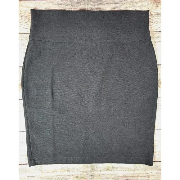 Eileen Fisher Stretch Bodycon Skirt Women's Size Petite Medium Gray Pull On - Picture 1 of 4